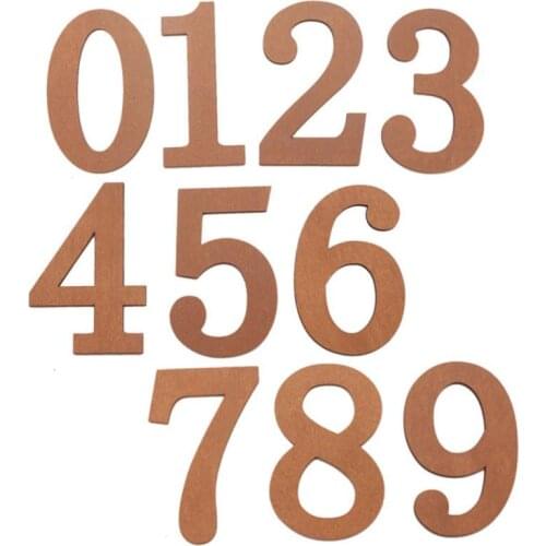 New 0-9 Number Wood Craft Embellishments MDF Wooden Cutout Flatbacks Scrapbooking For Cardmaking DIY Art Wedding Decoration