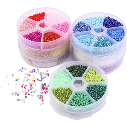Wholesale 3900pcs 2mm Czech Glass Seed Beads Box Set Mix Color Spacer Beads for Jewelry Making DIY Bracelet Necklace Accessories