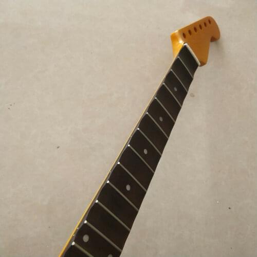 Full scalloped Rosewood Fretboard Yellow Maple guitar neck 22 fret 25.5inch part