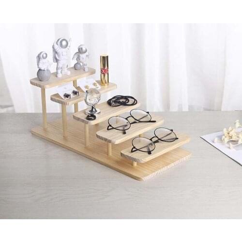 Assembleable Wooden Sunglasses Standing Glasses Display Jewelry Holder Bracelet Watches Show Product