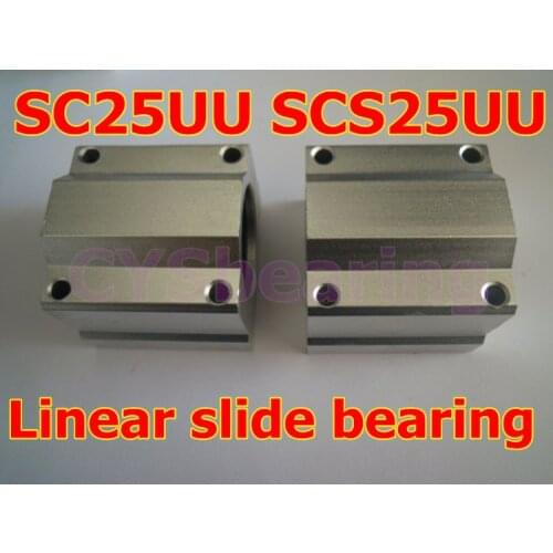 25mm 1pc SC25UU SCS25UU linear ball bearing slide unit bushing block with LM25UU bearing for 25mm shaft rail