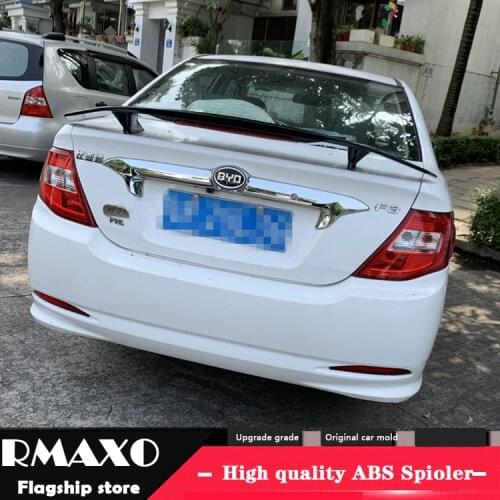 For BYD F3 Spoiler 2014-2018 BYD F3 TF High Quality Spoiler ABS Material Car Rear Wing Primer Color Rear Spoiler