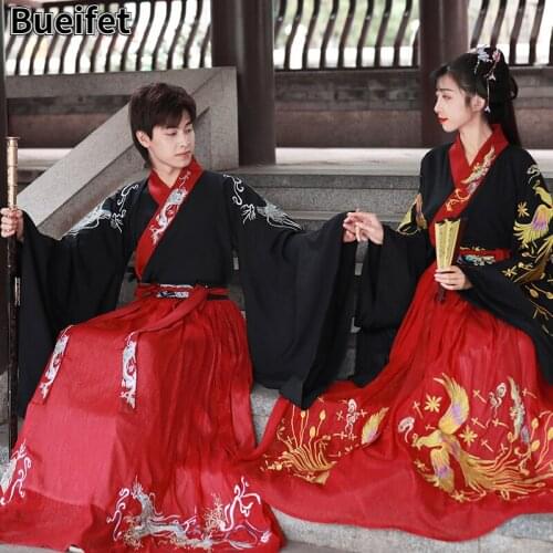 Chinese Ancient Traditional Embroidery Hanfu DressTang Suit Vintage Hanfu for Couples Carnival&Halloween Cosplay Costume