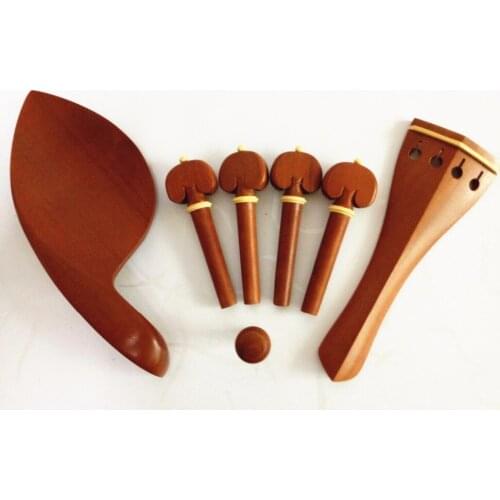 1 set of high quality jujube wood violin accessories 4/4