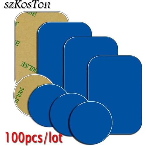 100pcs Metal Plate with Sticker For Magnetic Car Holder Holder Replacement Metal Plate iron Sheet For Magnet Mobile Phone Stand
