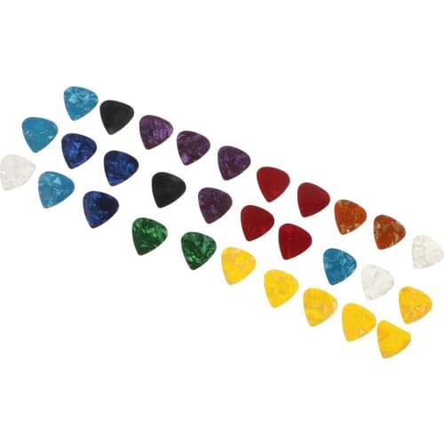 30pcs Electric Guitar 0.71mm Pick Musician Plectrums W/ Assorted Colors