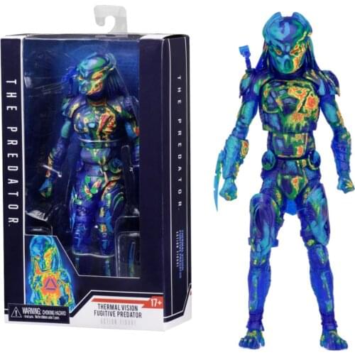 7.2inch Original NECA Figure Toys Thermal Vision Fugitive Predator Action Figure PVC Collectable Model Toy Doll