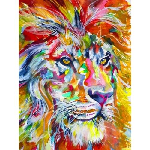 Diamond Mosaic Lion Diamond Paintign Full Square/Round Drill Cross Stitch Animals Picture Rhinestones Bead Embroidery Wall Decor