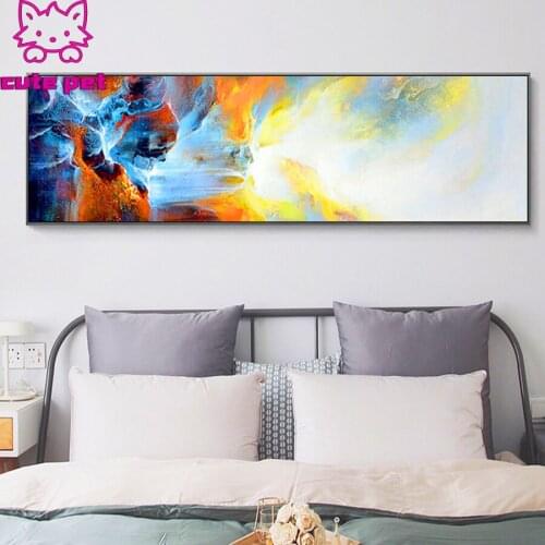 Large DIY diamond embroidery Modern Paintings Abstract Color full square round diamond painting cross stitch mosaic home decor