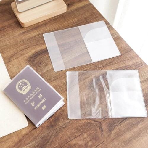 Wallet Transparent Matte PVC ID Card Holders Travel Waterproof Dirt Passport Holder Cover Business Credit Card Holder Case Pouch