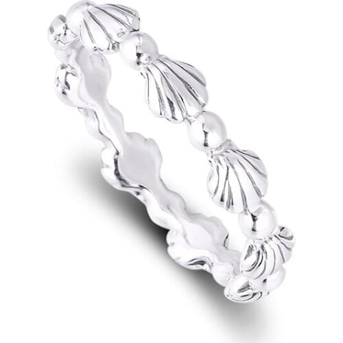 CKK Ring Beaded Seashell Band Rings for Women Men Anillos Mujer 925 sterling silver 925 Jewelry Wedding Engagement Aneis hombre