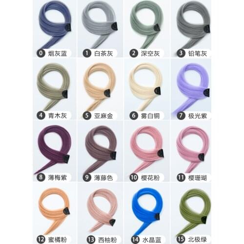 Color earrings hot wig piece for female long hair patch highlighting one-piece hair extension earrings hair dyeing piece