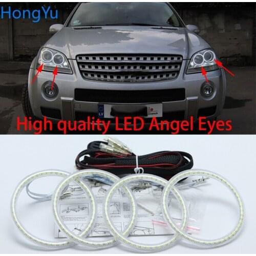 For Mercedes Benz M Class W164 2006 2007 Super Bright white color 3528 SMD led Angel Eyes kit daytime running light DRL