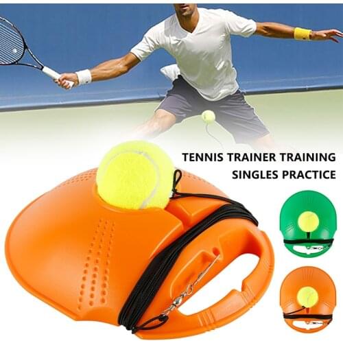 Heavy Duty Tennis Training Aids Tool with Elastic Rope Ball Practice Self-Duty Rebound Trainer Partner Device for Beginner