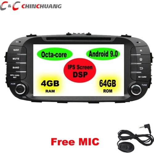 IPS DSP 4GB RAM 64GB ROM Octa Core Android 9.0 Car DVD Player for Kia Soul 2014-2018 Head Unit GPS Radio Tape Recorder DVR WiFi