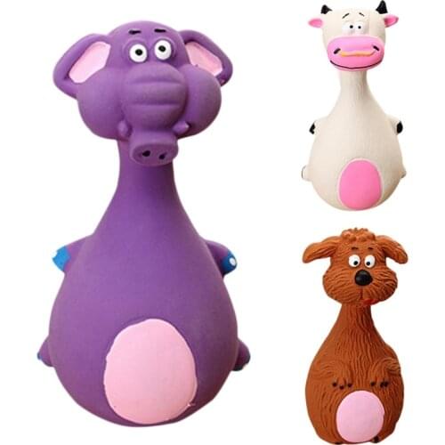 Cute Chicken Animal Grunting Squeak Latex Pet Chew Toys for Dog Squeaker Chew Training Pet Products