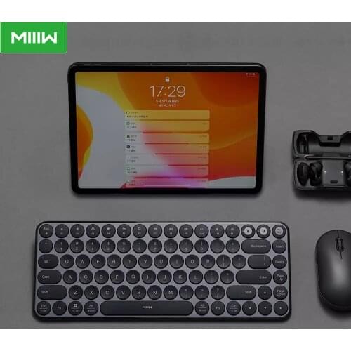 MIIIW Blutooth Dual-Mode Mini Keyboard 85 Keys 2.4GHz Metal Keyboard Multi System Wireless For Office Computer Laptop Tablet Key