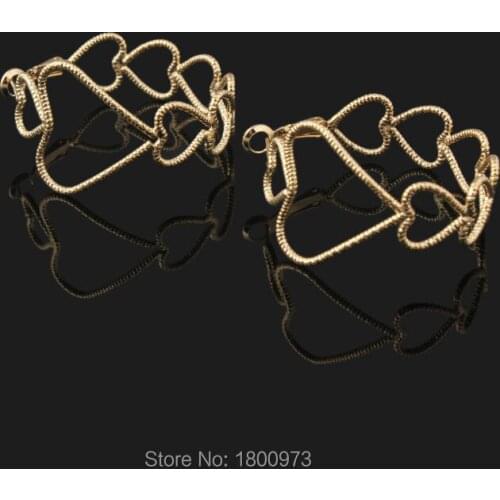 Fashion Jewelry Cute Heart Earrings Rose Gold Color Big Circle Hoop Earrings For Women Wholseale