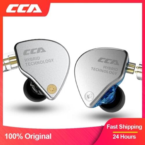 CCA Ca4 In 1dd+1ba Ear Earphones Monitor Metal Hybrid Technology Hifi Bass Earbuds Sport Noise Headphones Cancelling Headset