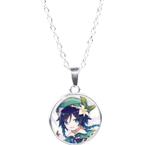 Wholesale 1 Pcs Chinese Anime Genshin Impact Necklaces Ten Styles Zinc Alloy Neck Accessories for Women Men Jewelry Cosplay Gift