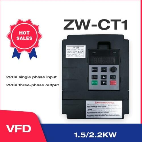 VFD Inverter Freqency Converter 1.5KW/2.2KW Variable Frequency Motor Speed PWM Control CT1 Free Shipping wcj2