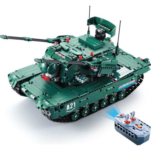 Follow Store =$2 Coupon Military RC Tank M1A2 Abrams MBT Model Building Blocks Toys For Children Gifts 1498 PCS