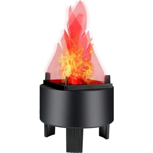 LED Fire Flame Effect Light Artificial Electric Flicker Campfire Lamp Party Decor Supplies for Bar Stage Home, US Plug