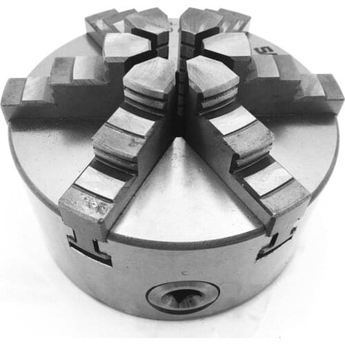 Lathe Chuck SANOU K13-125 6 Jaw 125mm 5'' Self Centering Hardened Reversible Mounting Tool for Drilling Milling woodworking