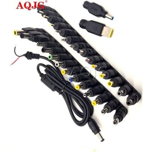 30pcs Universal Laptop DC Power Supply Adapter Connector Plug AC conversion head Jack Charger 5.5*2.5 dc Laptop Power Adapter