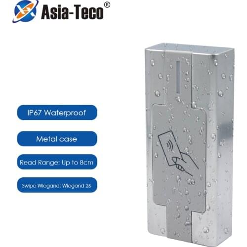 H2R IP67 Waterproof Metal Access Control Reader 125KHz/13.56MHz EM MF Card Reader with Wiegand 26 for Access Controller