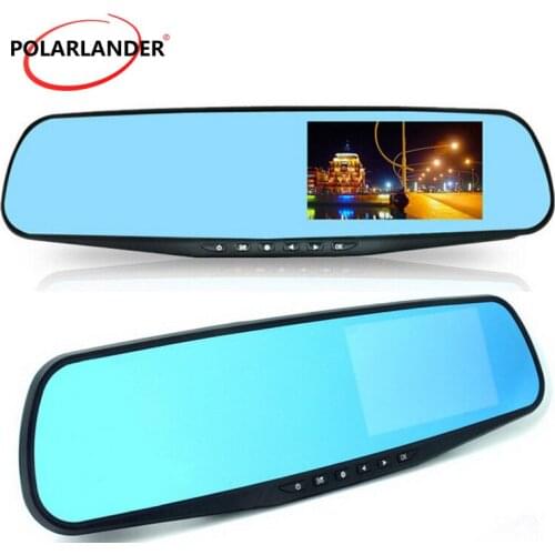 1080P 4.3" DVR Night Vision Rearview Mirror Full HD Car Rear CameraDual Lens Dash Cam Driving Video Recorder Video Registrator