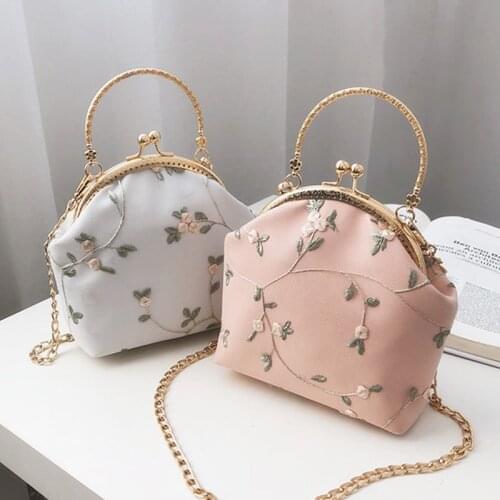 Womens Bag Handbag Pu Fashion Women Purse Beach White Mini Shoulder Bag Crossbody Bags For Bag With Flowers Women Luxury Evenin