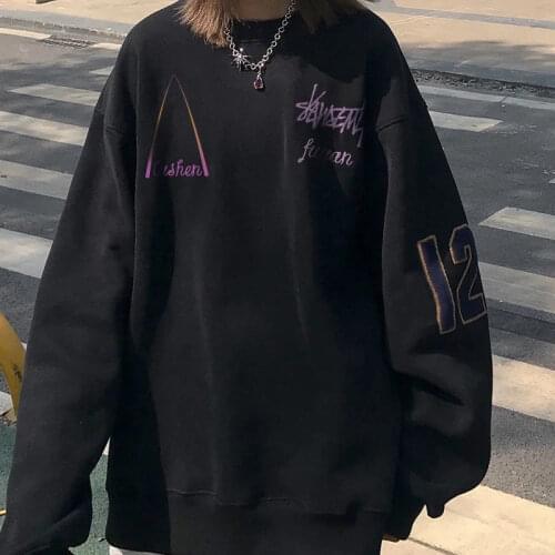 Gothic vintage Women sweatshirts cartoon Hoodies cute Anime oversized Hip Hop Hoodie Harajuku print tops punk sweatshirt clothes