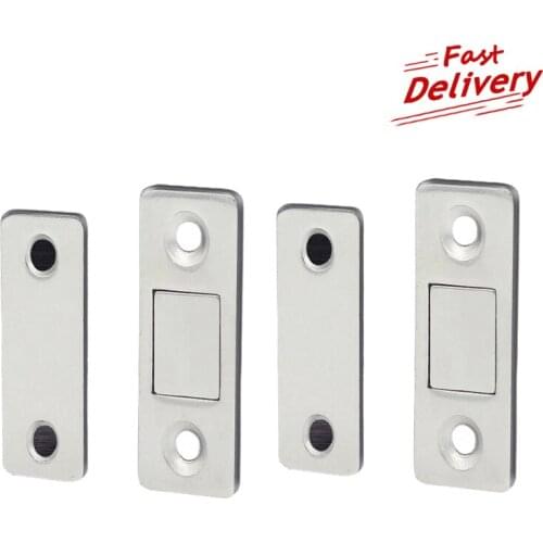 1/2Pairs Strong Door Closer Magnetic Cabinet Catches Magnet Door Stops Door Closer With Screw For Closet Cupboard Furniture