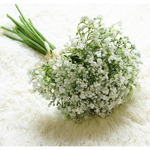 16pcs/set Babies Breath Artificial Flowers Fake Gypsophila DIY Floral Bouquets Arrangement Wedding Home Garden Party Decoration