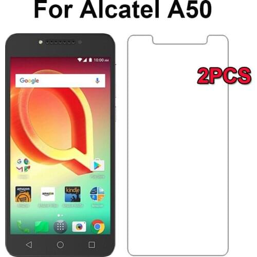 2PCS 9H Scratch proof Tempered Glass For Alcatel A50 Screen Protector Toughened protective film For Alcatel A50,Easy To Install
