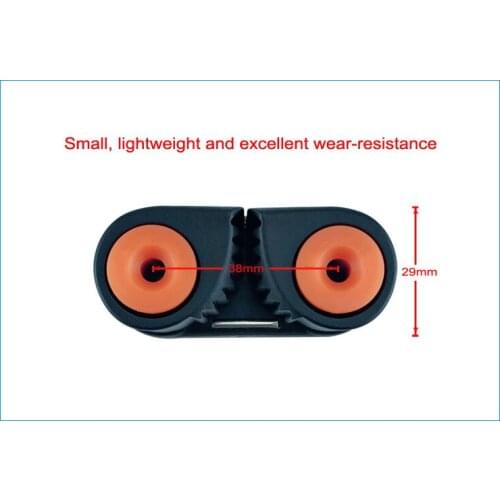 2X Composite 2 Row Matic Ball Bearing Cam Cleat Marine Boat Pilates Equipment Fast Entry Rope Wire Fairlead Sailing Sailboat