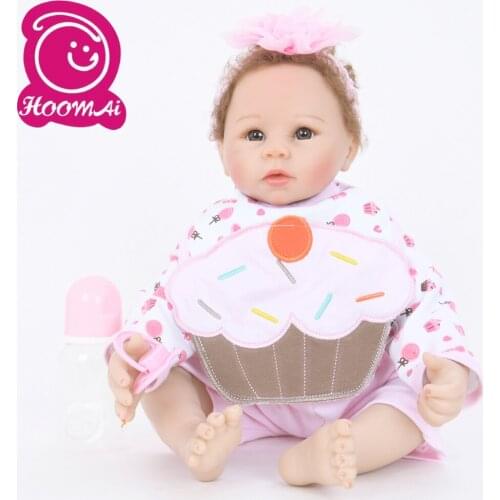 45CM Hot Sale Bebe Reborn Baby Doll Toy Cloth Body New Fashion Stuffed Realistic 18" Lifelike Baby Doll Birthday Christmas Gifts