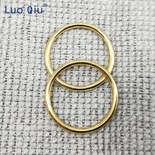 50 pcs/lot Metal Belt Buckle Gold Round Sliders Adjuster Buckle For Shoe Bag Belt Decoration DIY Accessory Sewing 20 mm