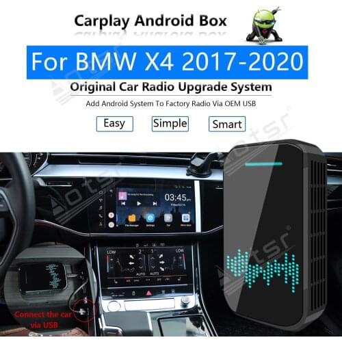 Car Radio Carplay Android Ai Box For BMW X4 2017-2020 Multimedia Player Radio Apple Wireless Carplay Ai Box Upgrade Mirror Link