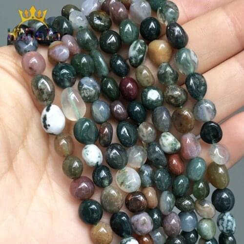 5-7mm Natural Irregular India Agates Loose Stone Beads For Jewelry Making DIY Necklace Bracelet Ear Studs Accessories 15 Inches
