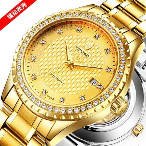 TEVISE Watches Men Luxury Brand Automatic Mechanical Watches Men Dress Business Watch Luminous Wristwatch 30m Waterresistant