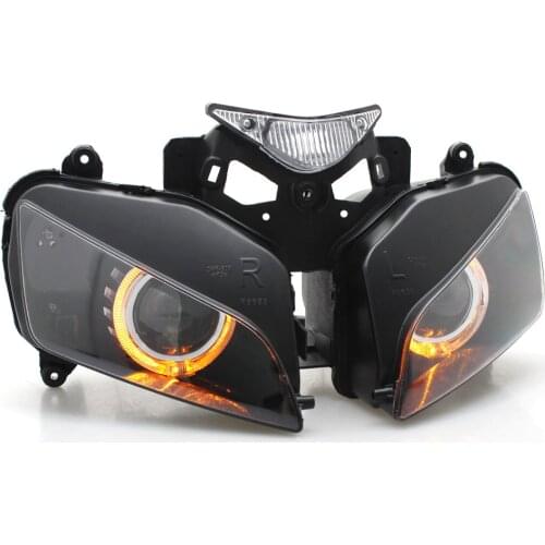 Motorcycle Headlight Headlamp For Honda CBR600RR CBR 600RR CBR600 RR 2003 2004 2005 2006 Street Bike Yellow Angel Eye