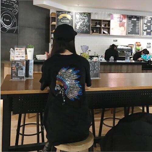 T shirt women 2021 Diamonds T-shirt summer young girls tshirt