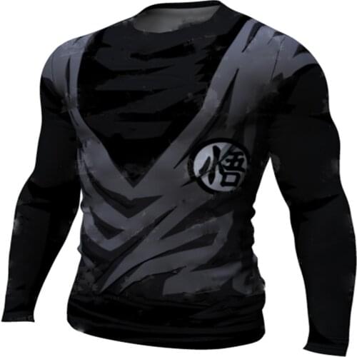 Japanese Anime Mens 3D Casual Shirt Long Sleeve Anime Print T-Shirt Casual Goku Funny Cosplay Sweatshirt Warm Fitness Tops New