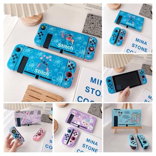 Disney Stitch cartoon Matte protective shell for Nintendo Switch game console shockproof protective cover digital accessories