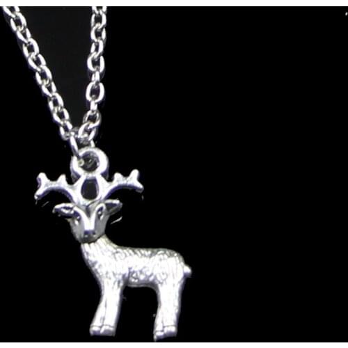 Fashion 23*20mm Sika Deer Pendant Necklace Link Chain For Female Choker Necklace Creative Jewelry party Gift