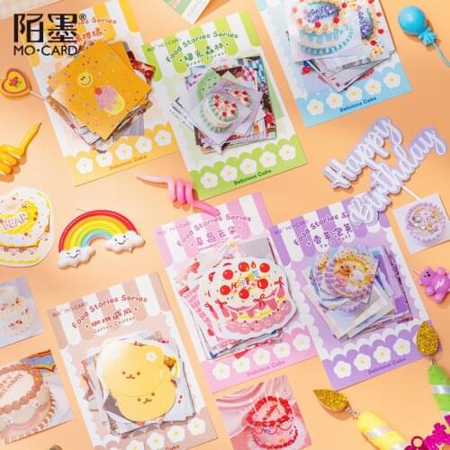46 Pcs Sweet Cream Cake Decorative Papers Stickers Scrapbooking Vintage Romantic DIY Label Diary Stationery Album Journal Stick