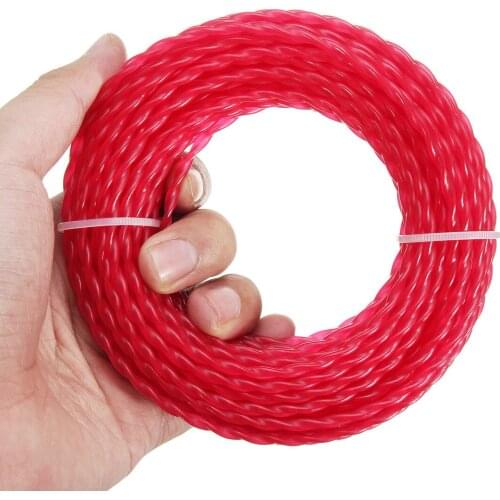 Nylon 15m*3mm Trimmer Line Rope Roll Cord Wire String Grass Strimmer Garden Mowing Wire Lawn Mower Accessory