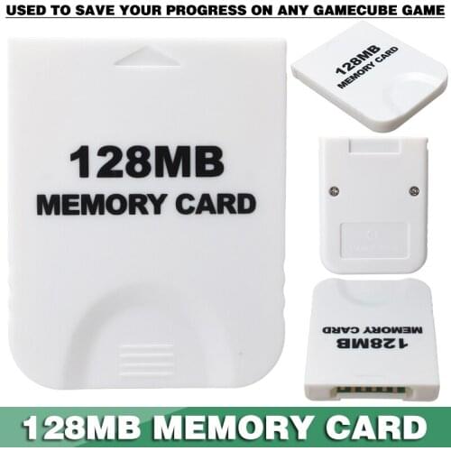 Newest White 128MB Game Memory Card Suitable For Nintendo GameCube Wii 2043 Blocks GC NGC Used In Any Region - Region Free